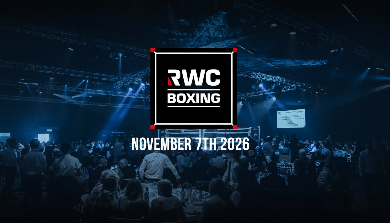 Event Table Slides November 7th 2026 | Black Tie Boxing Event Jersey | RWC Boxing